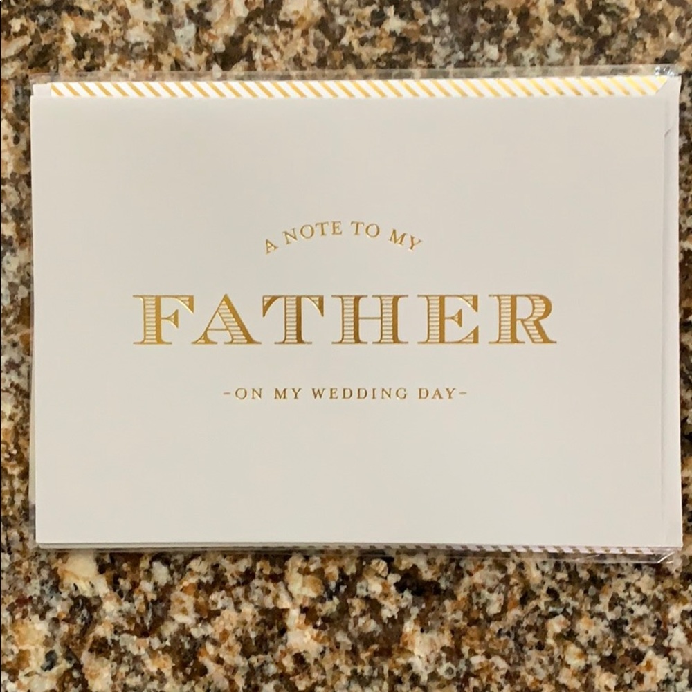 BHLDN wedding day card to father